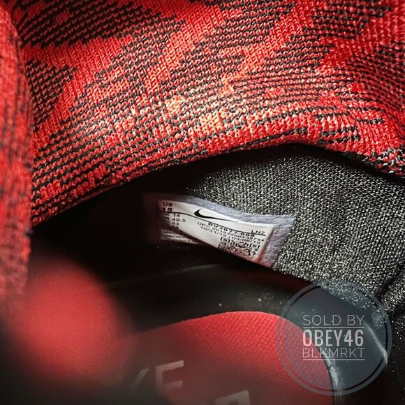 Nike Alpha Menace Elite 2 Flyknit Football Cleats Black/Red BV2077-009 Size 15 - Picture 5 of 7